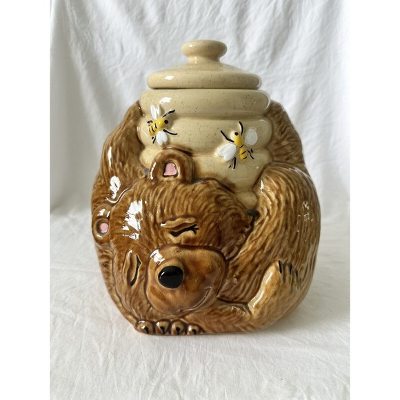 Mccoy Kitchen Mccoy Honey Bear Cookie Jar Sleeping Bear Honey Pot